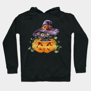 Halloween black cat Hoodie